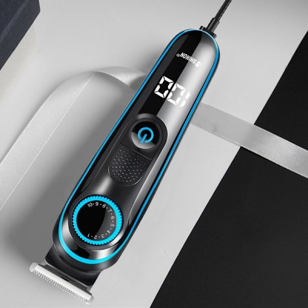 5-i-1 Hårklippare Professionell Elektrisk Skäggtrimmer med LCD-Display Sladdlös USB Uppladdningsbar Vattentät