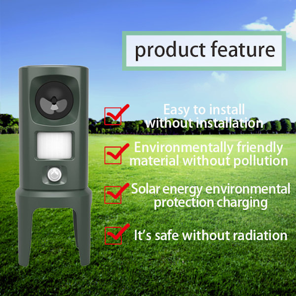 Multifunktionell Ultrasonic Rodent Repeller