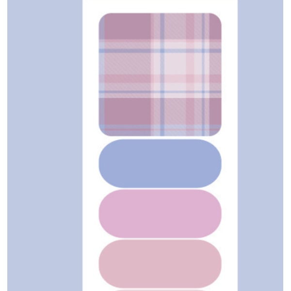 Friske ternede sticky notes 6 stilarter 120 ark (Twilight Coast)