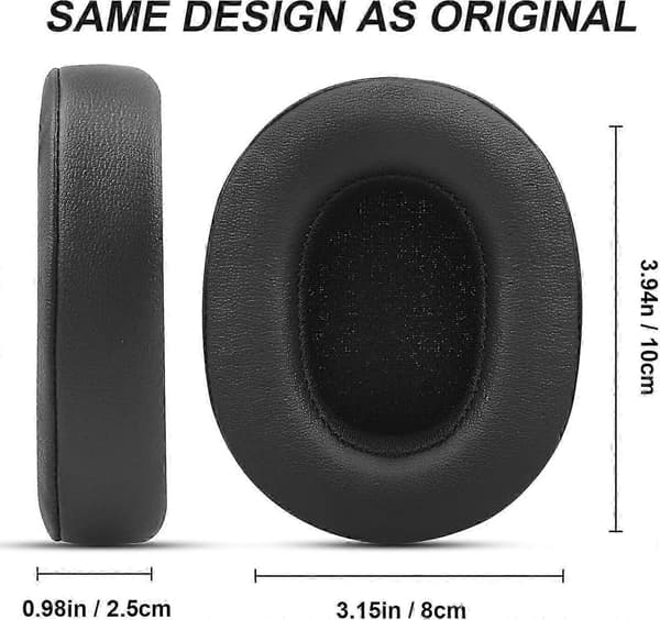 Åndbare ørepuder til Skullcandy Crusher Hesh 3 Headset Sort