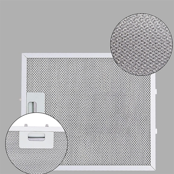 2 kpl Liesituulettimen suodattimia - 300x250mm, Alumiini + Hiilisuodatin