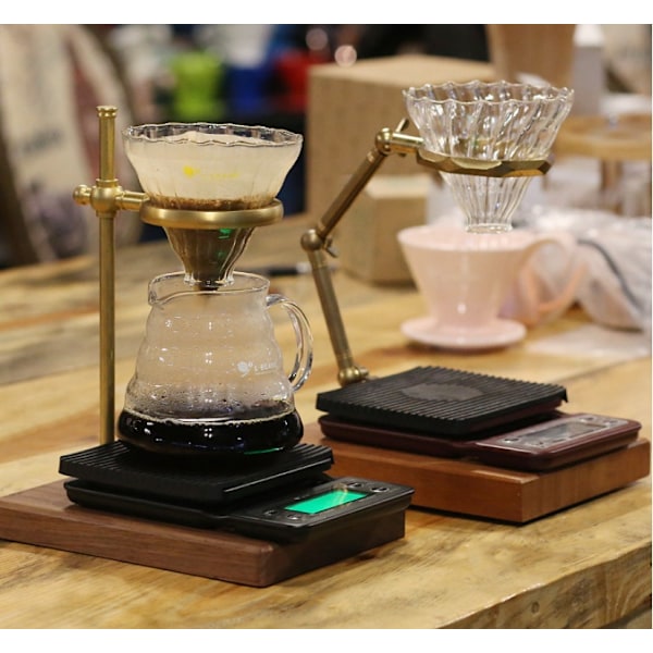 Elektronisk våg med timer, elektronisk kaffevåg (svart 0,1-3 kg)