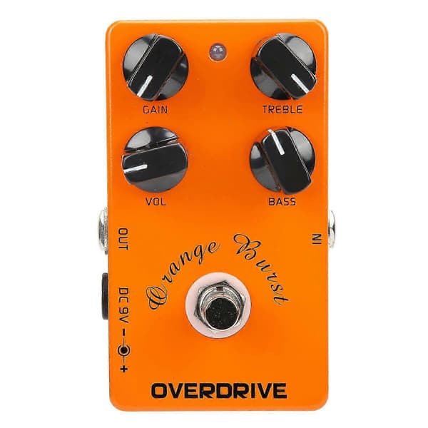 Overdrive Pedal Elgitarr Effekt Hållbart Skal av Aluminiumlegering Tillbehör