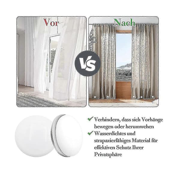 10 st duschdraperivikter magnetiska för draperier bordsdukar botten