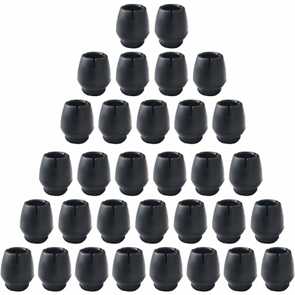 Silikoniset liukumattomat pöydän ja tuolin jalat, 32 kpl tuolin jalan suojuksia pyöreille huonekalujen jaloille musta (12-16mm)