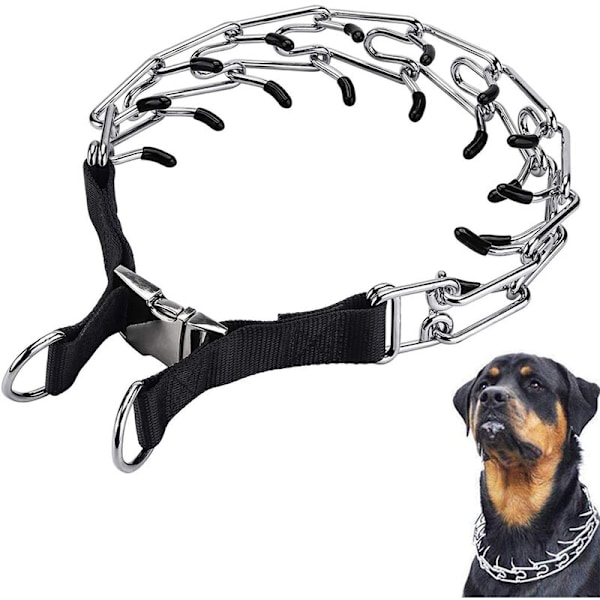 Irrotettava metallinen koiran koulutusketju, joka stimuloi kaulapannan säätöketjua, hopeinen koiranpanta, 4,0 mm * 60 cm