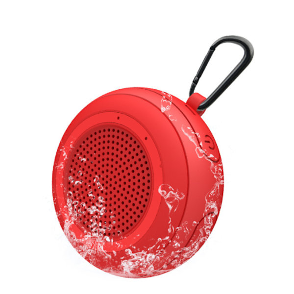 Vattentät Bluetooth-högtalare, flyter på vatten, mini portabel ljudanslutningskort (Röd)
