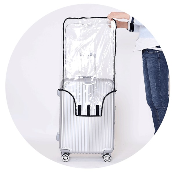 Bagageskydd / skyddsöverdrag för resväska Transparent Transparent 24 inch