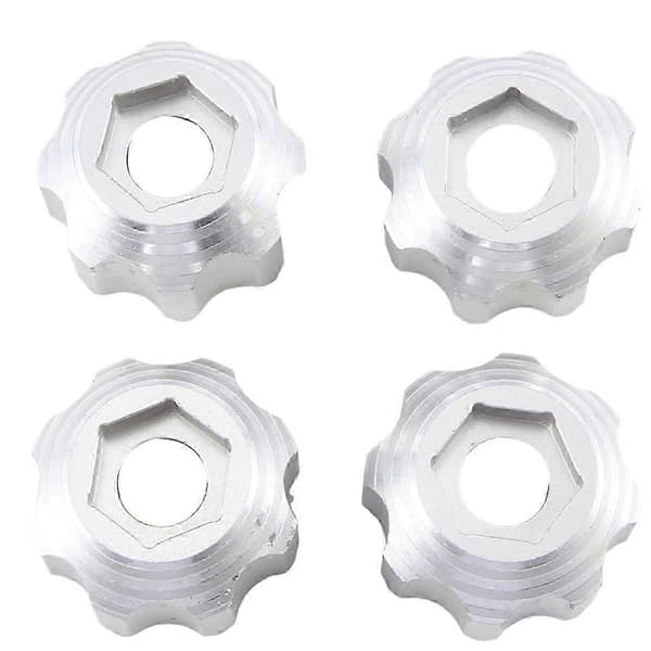 4 stk. alufælgadapter 3,8 tommer hjuladapter til Pl Proline 3,8 tommer 8x32 til 17 mm hjul sølv