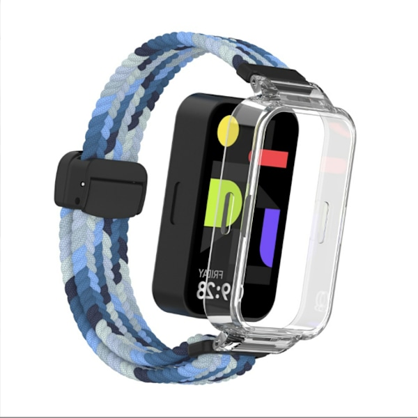 Redmi Band 3/9 Active -ranneke nylonista magneettilukolla Blå Blå