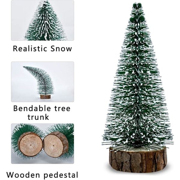 Mini Juletræ, Små Bordvinduesdekorationer, Juledekorationer (20cm, 25cm, 30cm)