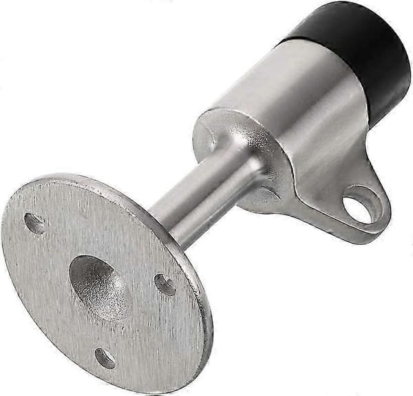 Vægmonteret dørstopper med krog, kraftig rustfrit stål, 1 stk.