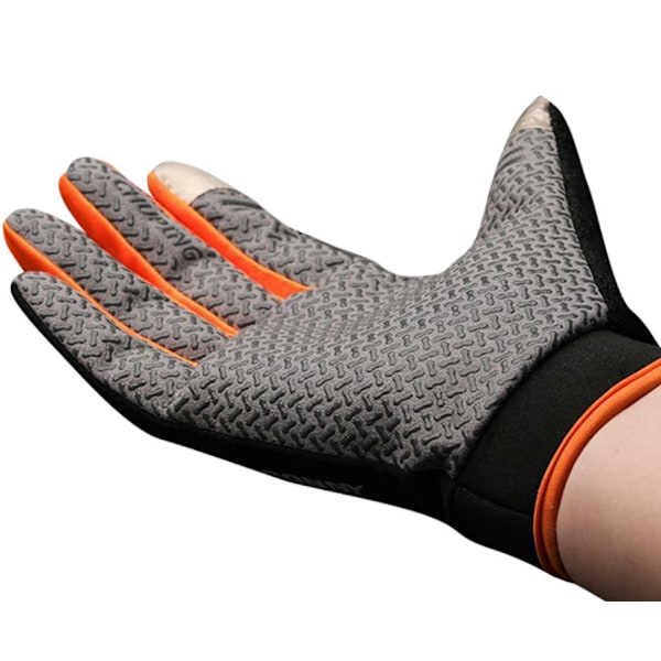 Is silke helfinger Frisbee handsker til voksne mænd og kvinder, udendørs cykling, skridsikre touch screen solbeskyttelseshandsker (orange (one size))