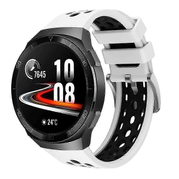 Silikone Urrem Til Huawei Watch GT 2e Hvid Sort White Balck