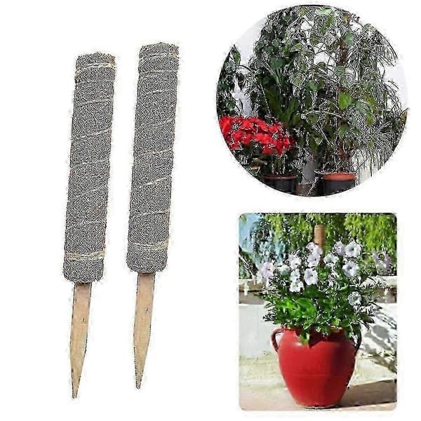2-pack mossstöd för klätterväxter, 30 cm växtstöd för inomhusodling av rankor