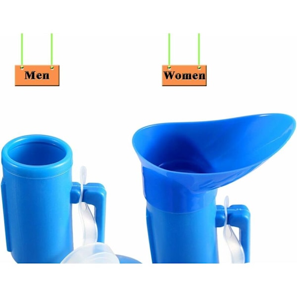 2000ml Unisex Portabel Urinflaska med Slang för Resor Bil Camping Sjukhus (Blå)
