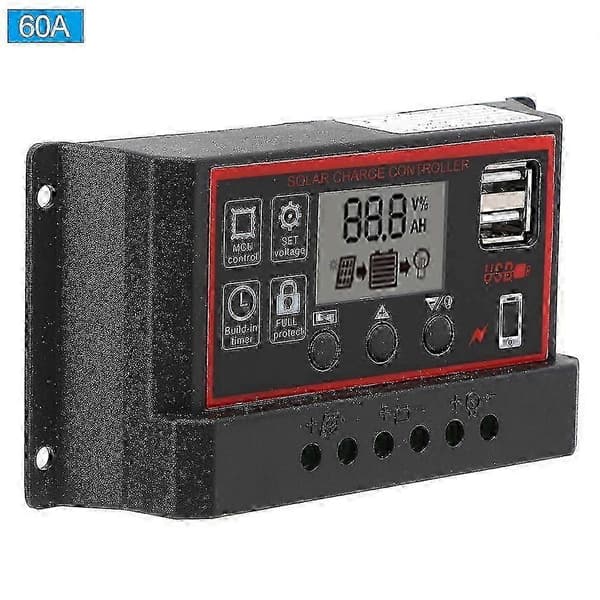 Solar Charge Controller til 12V/24V Systemer - 5V/2.5A Dobbelt USB PWM Regulator med Automatisk PCC Detektion