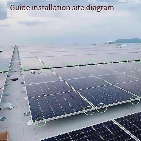 20 st solcellspanel dräneringsspänne ytplatta solpanel vattendräneringsklämma för solpanel