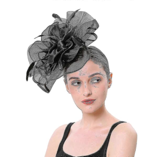 Fascinatorhat til kvinder til bryllupper, teselskaber og derbybegivenheder White