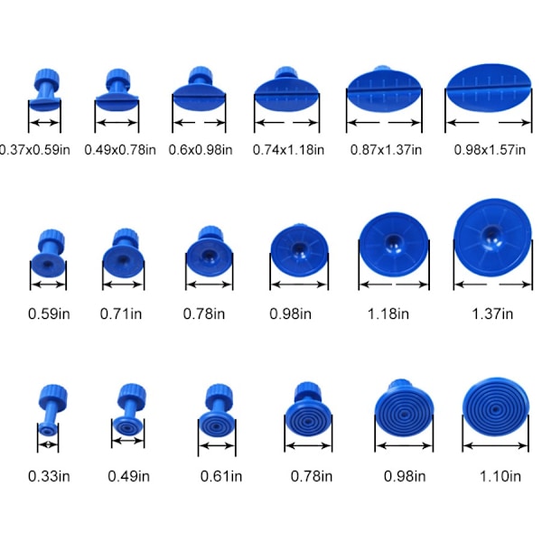 Auton Kolhujen Korjaustyökalu Koripellin Vetäjä Kolhujen Korjaustyökalu (Kultainen Imu Kuppi + 20 Sinistä Tiivistettä),
