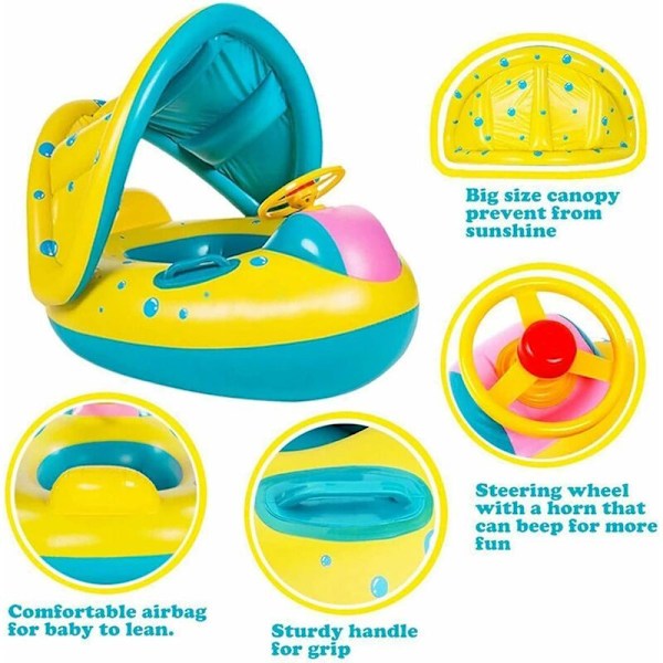 Børne Svømmering, Oppustelig Pool Float til Børn, Baby Pool Sæde, Baby Svømmering, Oppustelig Svømmering, Baby Pool Sæde