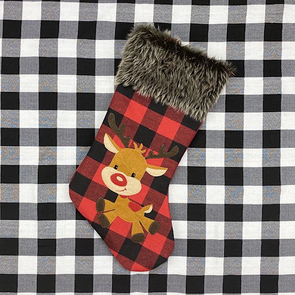 Julstrumpa Presentpåse, Juldekorationer, Julstrumpa Omslag, Julhänge Presentpåse (Älgstil)