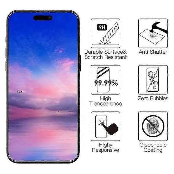 iPhone 12 Mini panssarilasi näytönsuoja 4 kpl HD kirkas