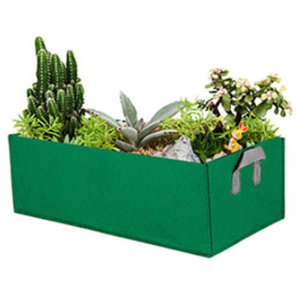 Filt plantpåse planteringspåse hink grönsak blomma filt påse gräsgrön stor 60*30*20cm 2 stycken