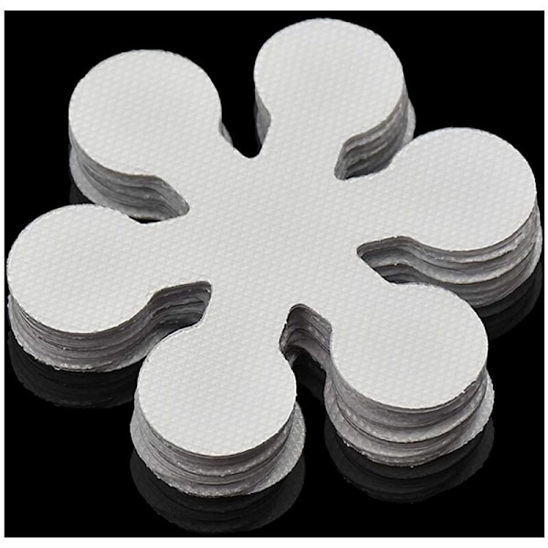 Färgad Gummi Rund Snöflinga Blomma Badrum Klistermärke Halkfri Transparent Snöflinga 8cm 20-pack
