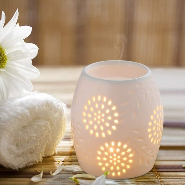 Aroma Lampe Olie Diffuser Keramisk Æterisk Olie Duftlamper Duftlampe Soveværelse Lys Aromaterapi Æterisk Olie Brændere