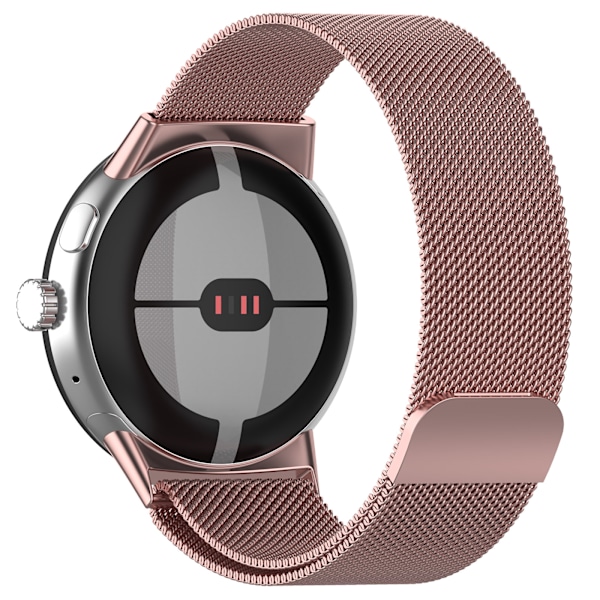 Milanese-kellonranneke Google Pixel Watchille, vaaleanpunainen Rosa S