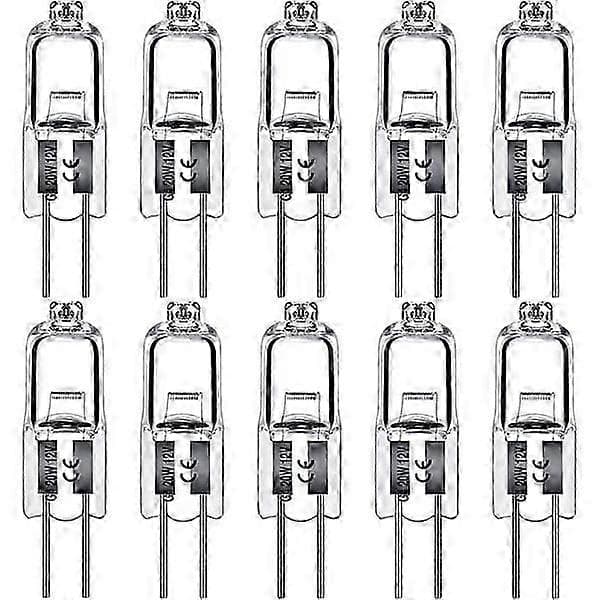 G4 halogenlampor 10W 12V - Varmvit - 20-pack 10 st 10W 10 psc