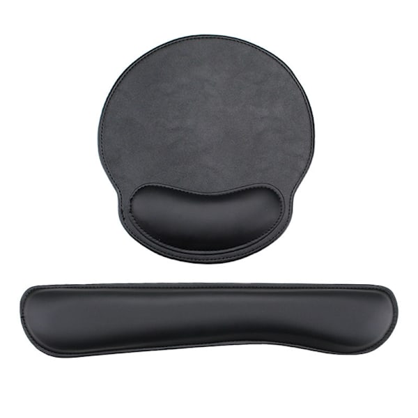 Ergonomiskt handledsstöd och musmatta set Svart Sort