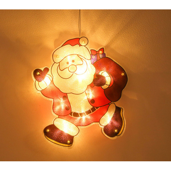 LED Juledekorationslys (Julemanden leverer gaver)