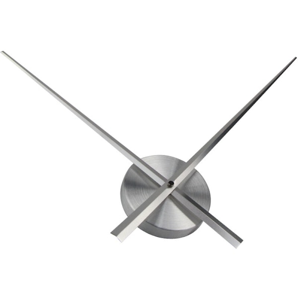 3D Urvisere - Store 3D Vægurvisere - Art Deco Hjem Quartz Urtilbehør (Sølv)