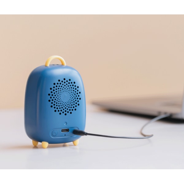 Bluetooth-högtalare, Söt Tecknad Mini Djur Rymdkapsel Högtalare (Blå)