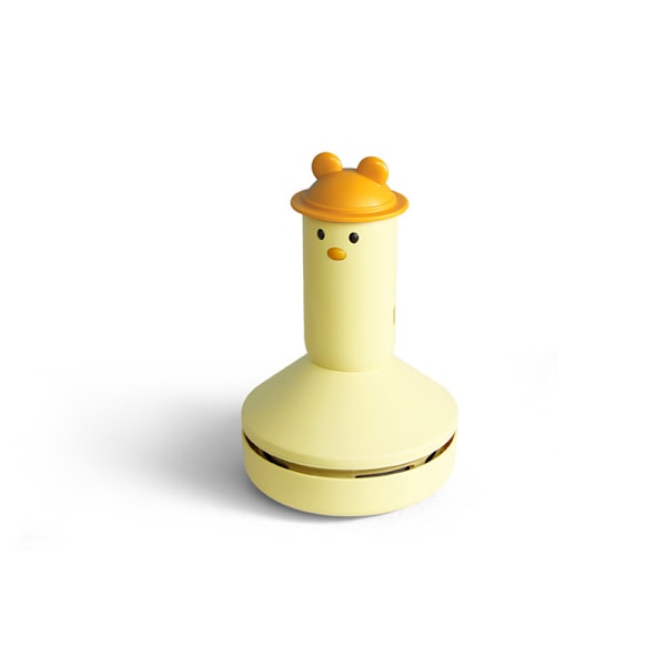 Sjov Mini Bordstøvsuger til Børn Bil USB Opladning Lille Rengøringsmaskine (Gul (med Ører)),