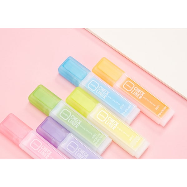 Skrå Hoved Markeringspen Highlighter Studerende Kreativ Farve Accent Linje Markør (Blå Æske (12)),