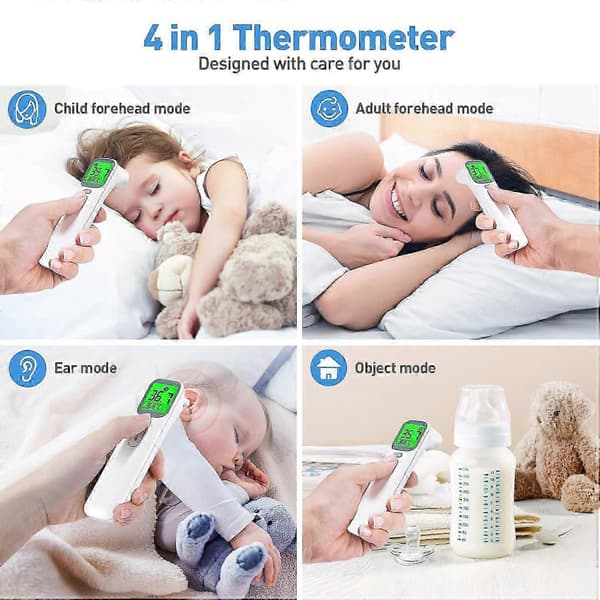 Febertermometer Kontaktløst Digitalt Baby Øretermometer Pandetermometer