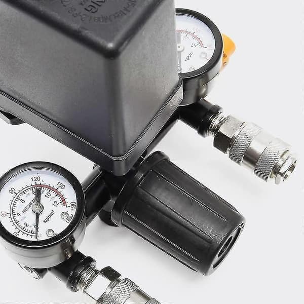 Trykregulator med trykkontakt til kompressor, trykkontakt med 2 displays