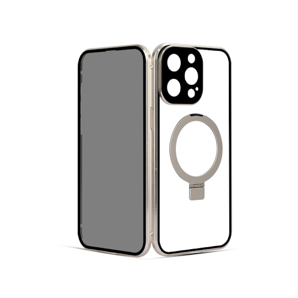 Magnetiskt Fodral med Integritetsskydd för iPhone 15 Plus Champagne Champagne