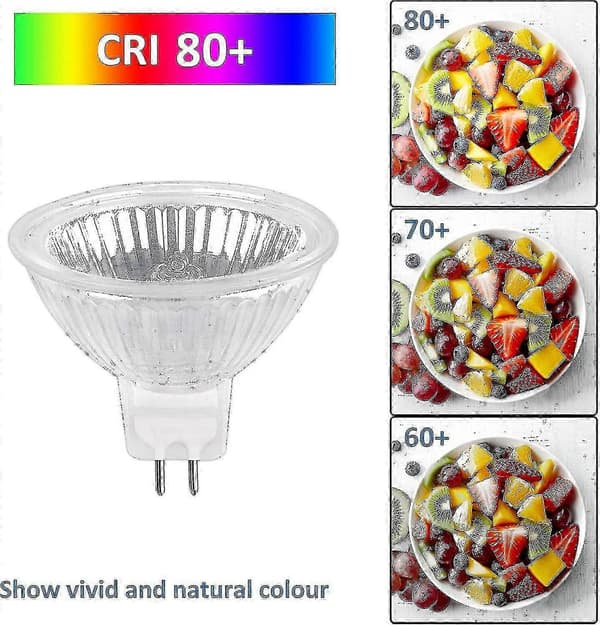 12V 50W Halogenlampa GU5.3 Dimbar 800LM Varmvit 2700K Spotlight - 6-pack
