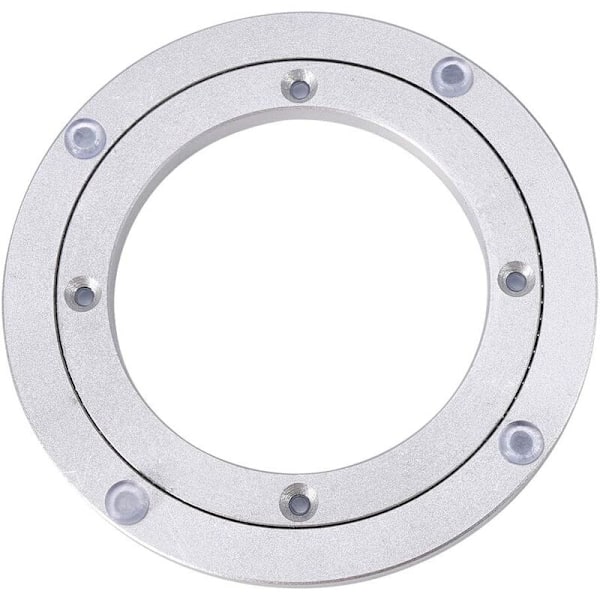 Spisebord drejeskive base lydløs aluminiumslegering leje glas marmor rundt bord roterende husholdnings universal glide 4 tommer