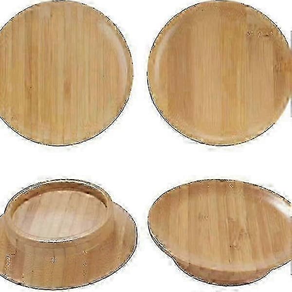 Återanvändbara 4\" Bambustoppar för Vinglas, Charcuterie, 4-pack