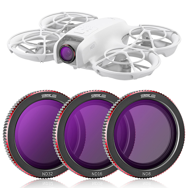 DJI Neo filtersæt med CPL, ND8, ND16, ND32 filter