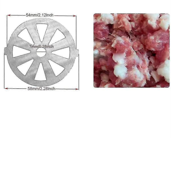 5 stk. kødhakker skiver i rustfrit stål til udskiftning af foodprocessor dele