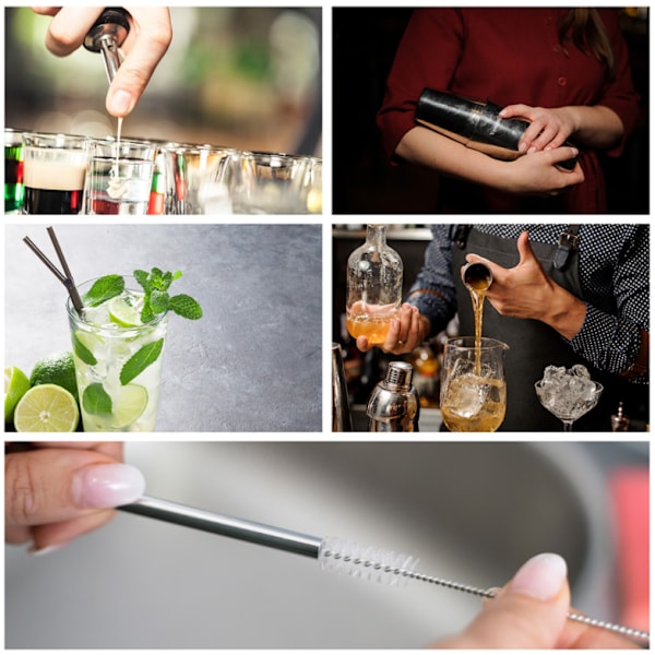 17 stk. 350 ml Cocktail Shaker Mixer Sæt i Rustfrit Stål Bar Bartender Shaker Ske Istang Værktøjssæt med Vinreol