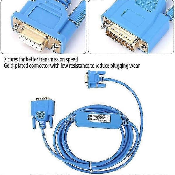 Pc-tty Plc Programmeringskabel Kommunikationsdata Nedladdningslinje Passar För S5-serien 6es 5734-1b