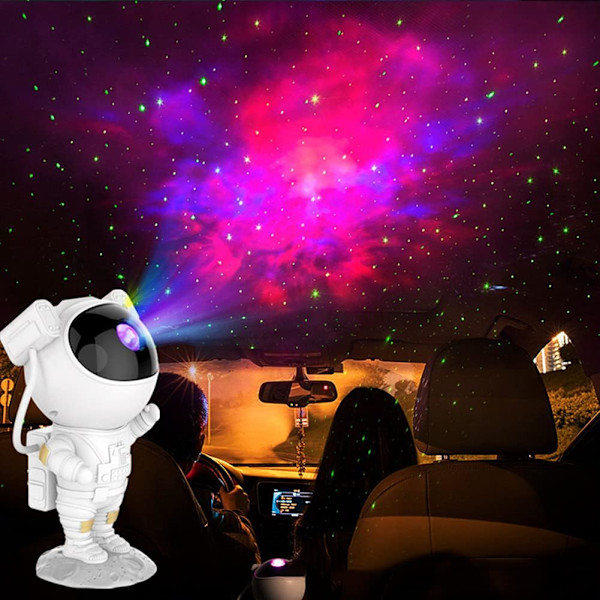Astronaut Galaxy Stjerneprojektor Stjerneprojektionslampe Havbølge Natlys til Børn Kreativ Gave Soveværelsesdekoration Hovedbelysning,