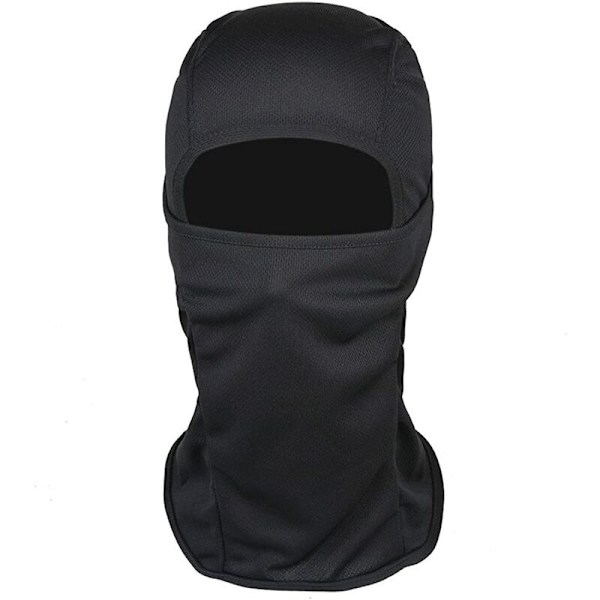 Vindtæt Balaclava Skimaske Motorcykelmaske Balaclava, Multifunktionel Tynd Åndbar Ski Balaclava til Kvinder og Mænd (Sort)